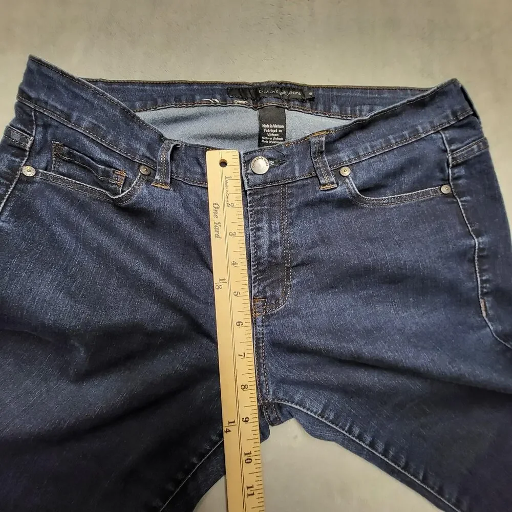 Calvin Klein Jeans Jeans Womens 10 Blue Straight Dark Wash Stretch 5-Pocket